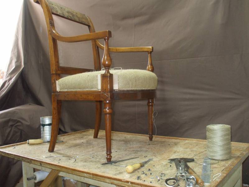 Le siège en cour de réfection