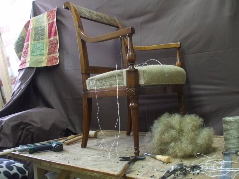 Siège en cours de réfection