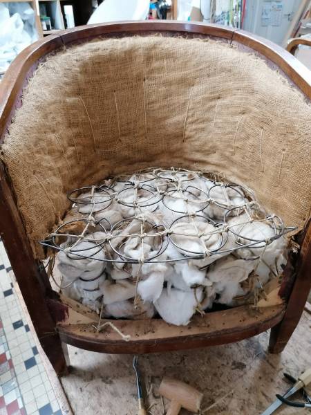 Fauteuils tonneaux années 1950