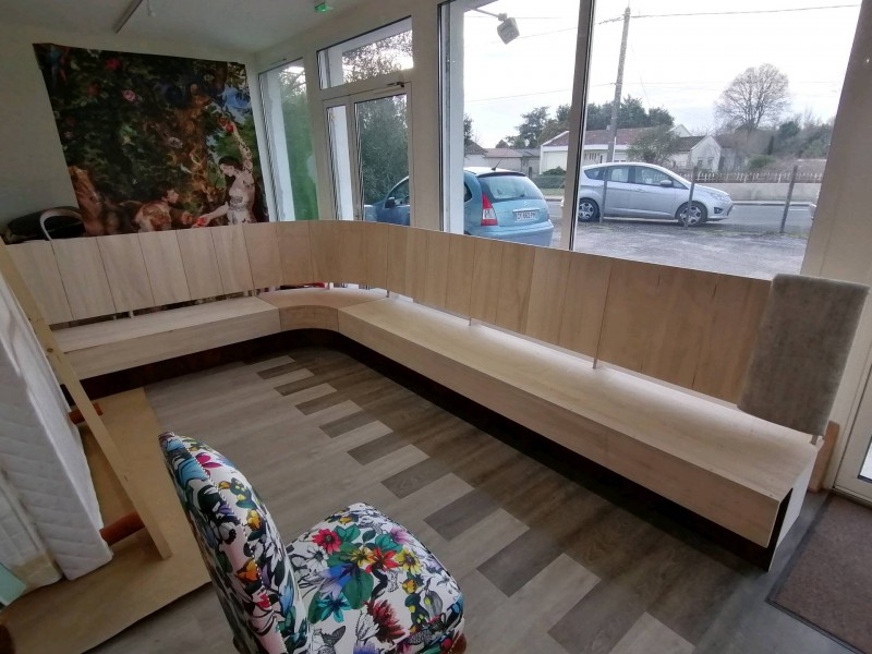Banquette amovible sur mesure pour un restaurant